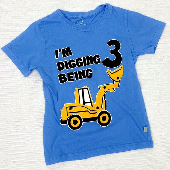 3rd Birthday " I'm Digging Being 3 " Shirt Unisex Boy Girl Kid Special Day Top - Picture 1 of 3